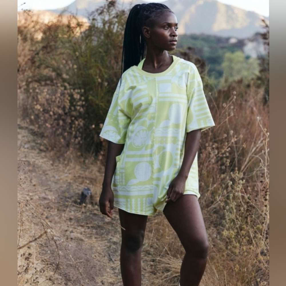 Free People Movement Hot Shot Tee Romper in Sunday Market Zest